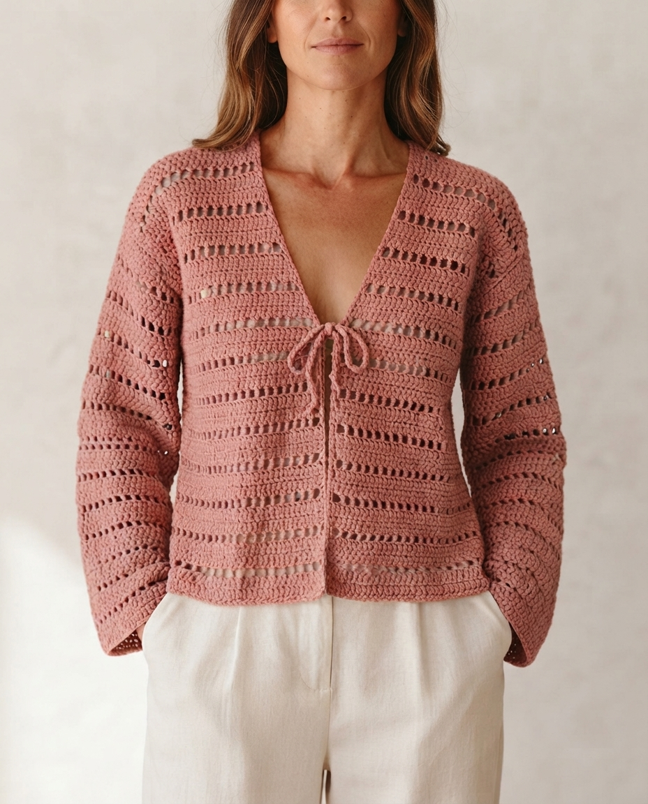 Willow Haven Crochet Tie Cardigan Pattern
