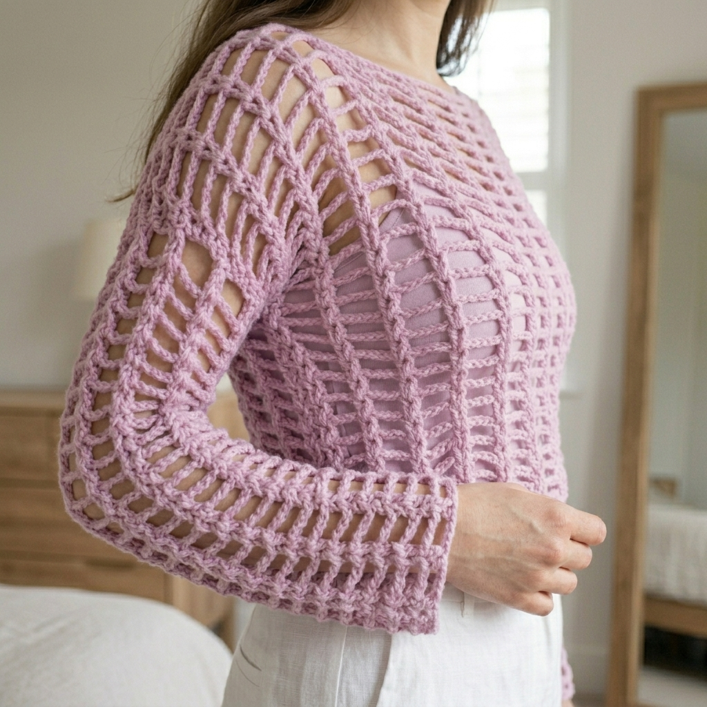 Breezewave Crochet Mesh Top Pattern