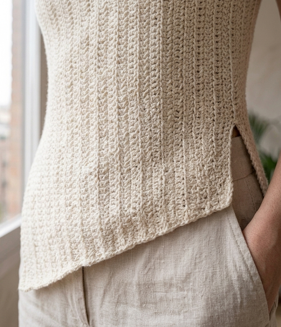 Ocean Breeze Asymmetrical Crochet Top Pattern PDF
