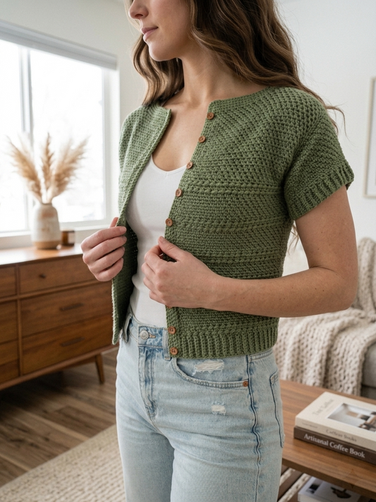 Meadow Mist Crochet Cardigan Pattern