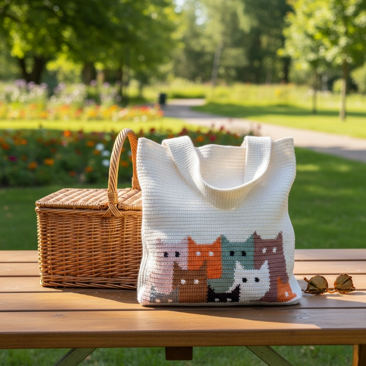 Pawfect Cat Tote Crochet Pattern