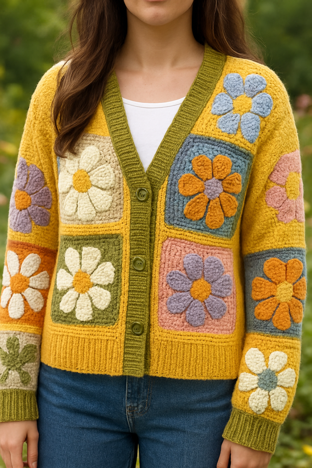 Daisy Granny Square Cardigan