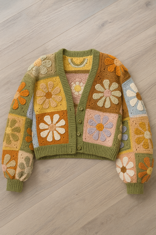 Daisy Granny Square Cardigan
