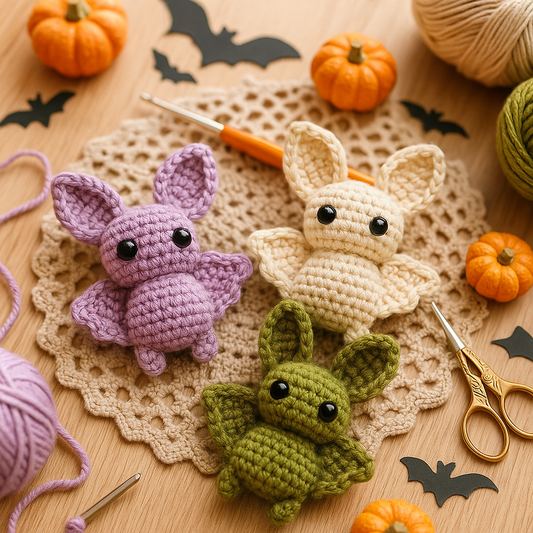 Spooky Bat Party Garland Crochet Pattern