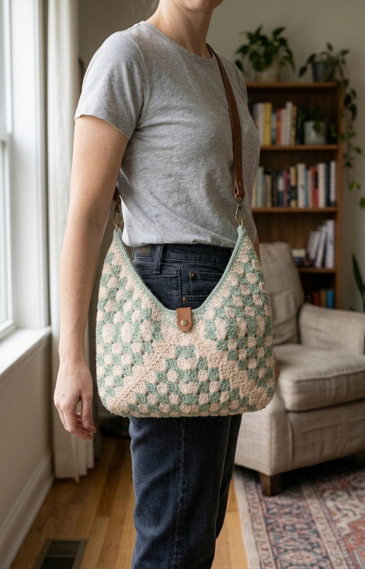 Sunset Bloom Granny Tote Bag Crochet Pattern