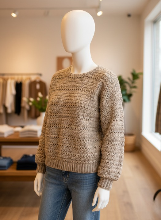 Cozy Drift Crochet Pullover Pattern