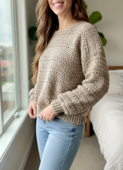 Cozy Drift Crochet Pullover Pattern