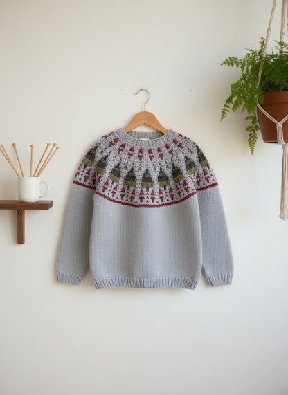 EverGlimmer Forest Mosaic Sweater Pattern