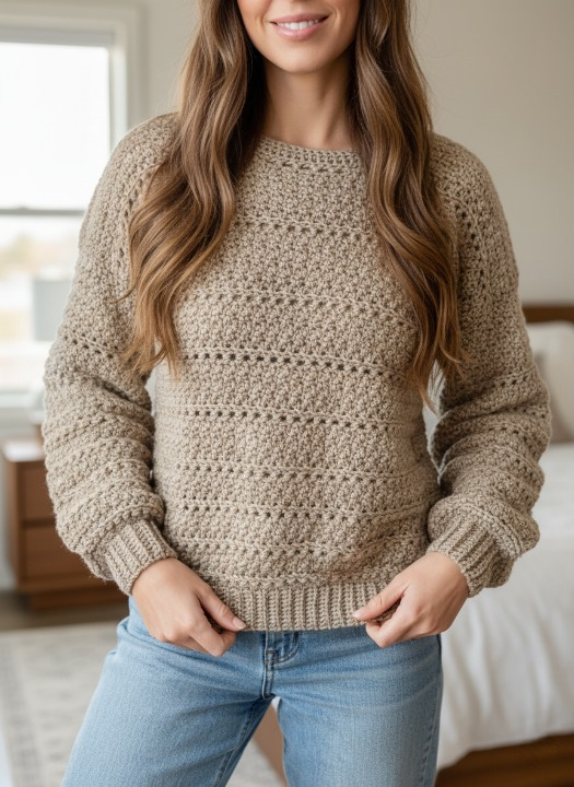 Cozy Drift Crochet Pullover Pattern
