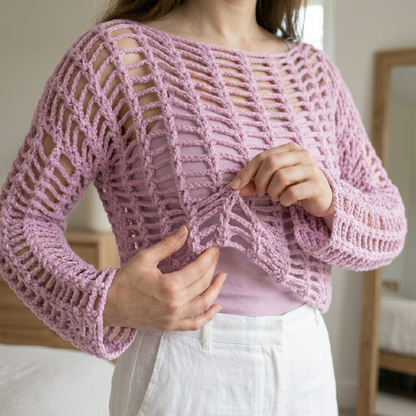 Breezewave Crochet Mesh Top Pattern