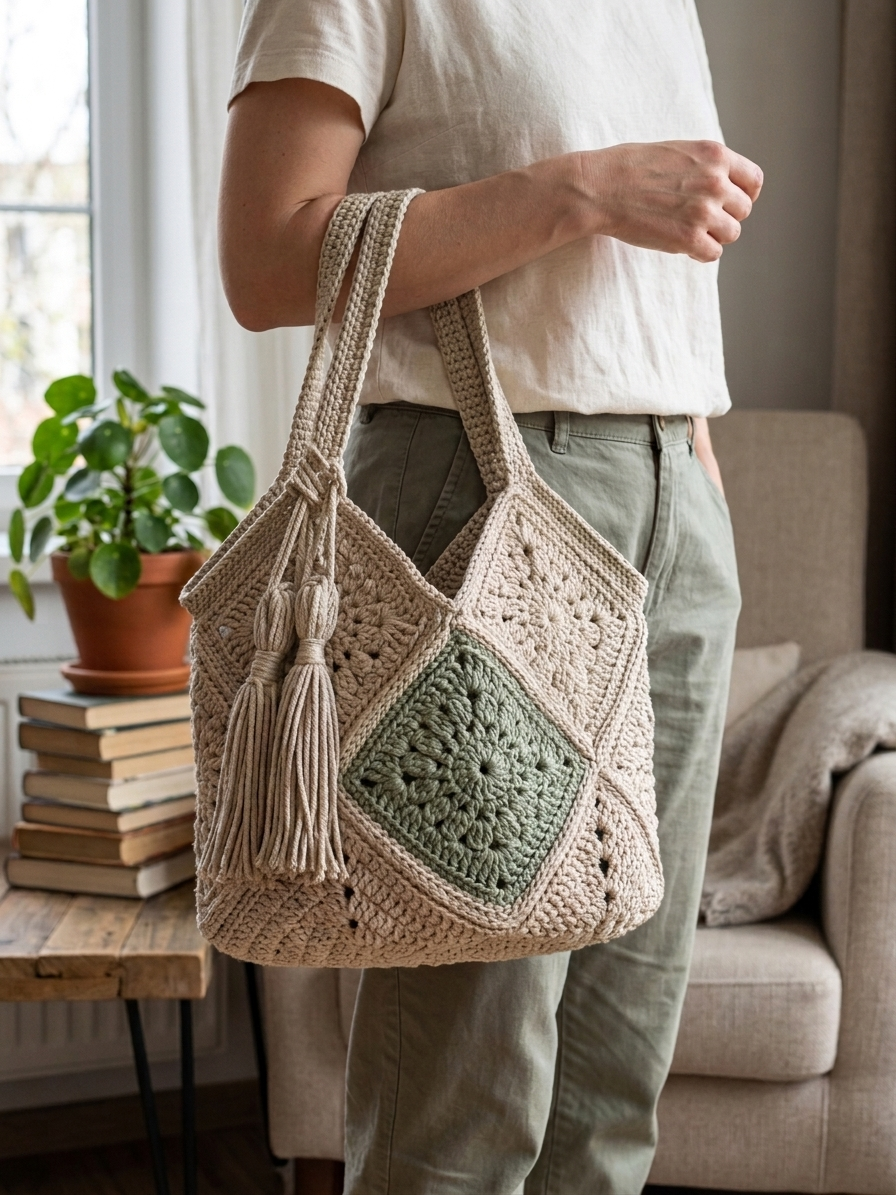 Coastal Granny Market Tote Crochet Pattern