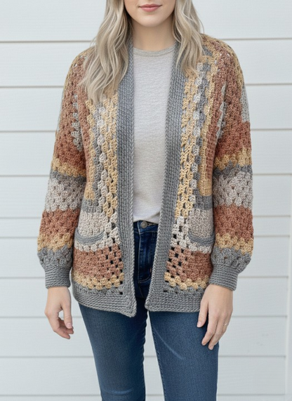 ELORA Hexagon Cardigan Crochet Pattern