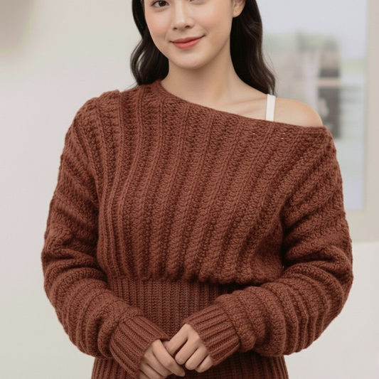Off-Shoulder Crochet Pullover Pattern