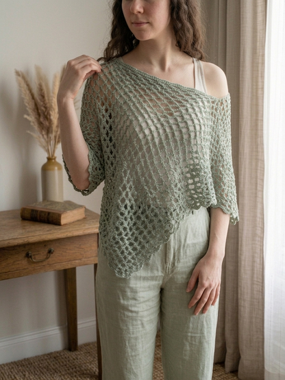 Willow Breeze Boho Poncho Crochet Pattern
