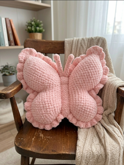 Flutterwing Butterfly Pillow Crochet Pattern PDF
