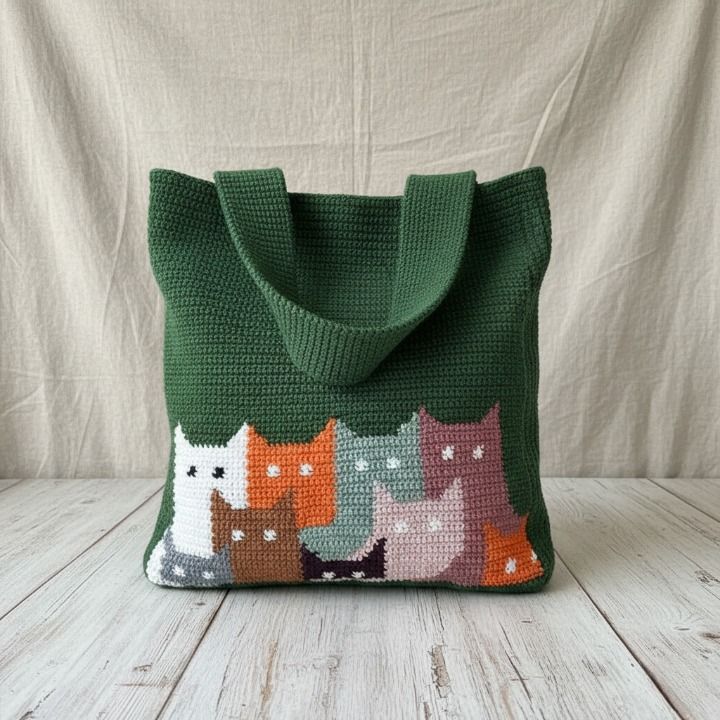 Pawfect Cat Tote Crochet Pattern