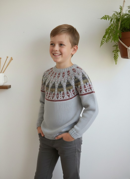 EverGlimmer Forest Mosaic Sweater Pattern