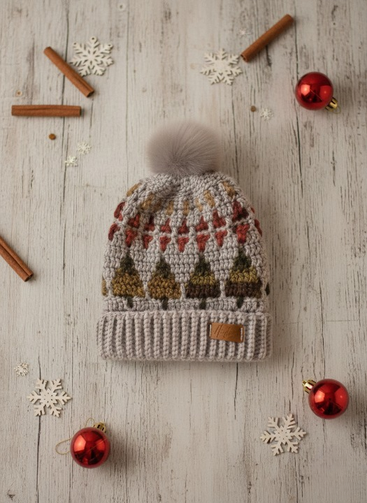 Sparkle Pines Mosaic Beanie