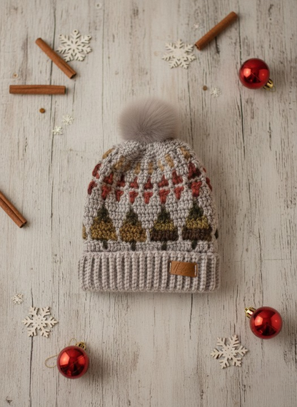 Sparkle Pines Mosaic Beanie