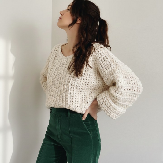 The Sable Cozy Pullover Crochet Pattern
