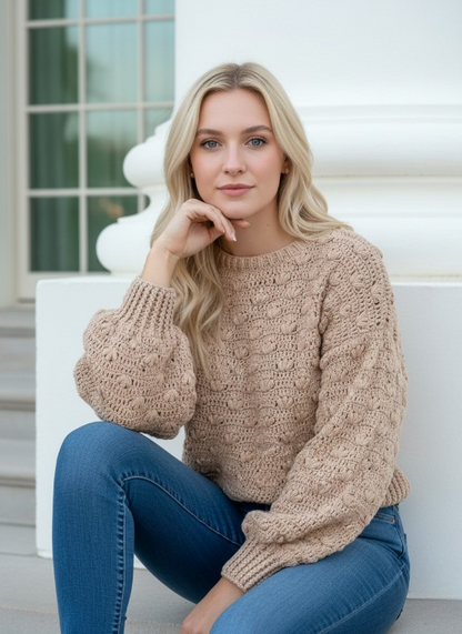 CLOUDWEAVE Puff Stitch Crochet Sweater Pattern
