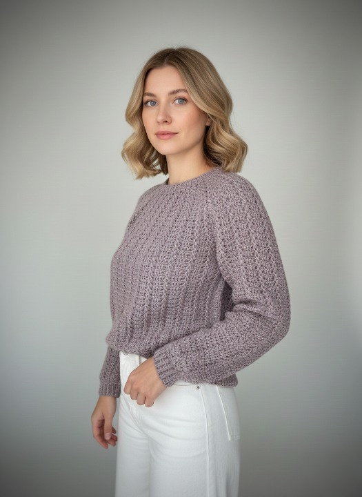 Mistweave Cable Yoke Sweater