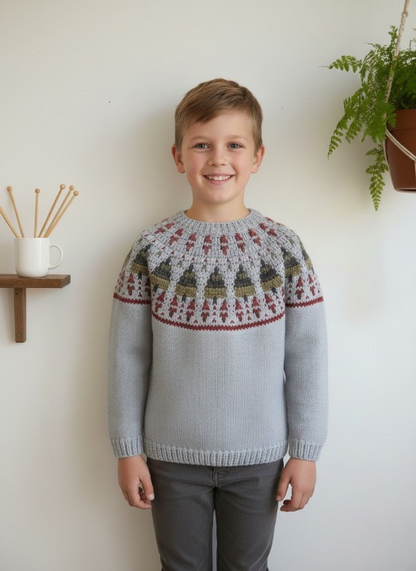 EverGlimmer Forest Mosaic Sweater Pattern