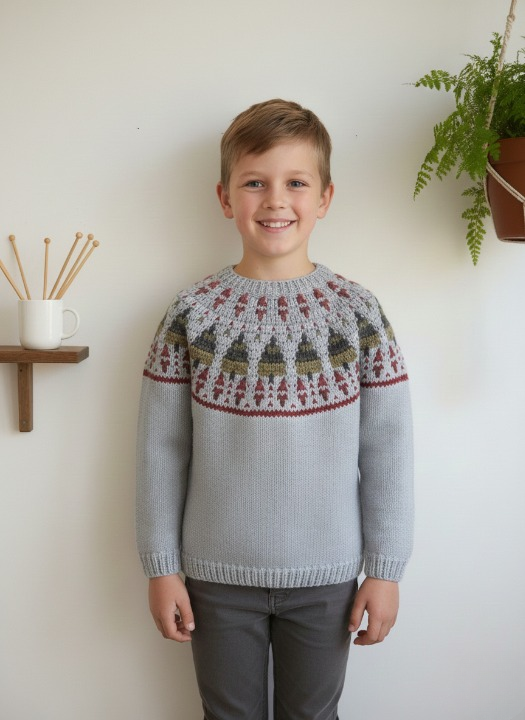 EverGlimmer Forest Mosaic Sweater Pattern