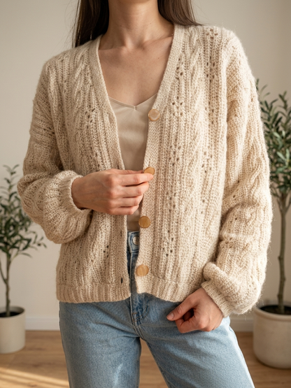 Willow Cable Crochet Cardigan Pattern