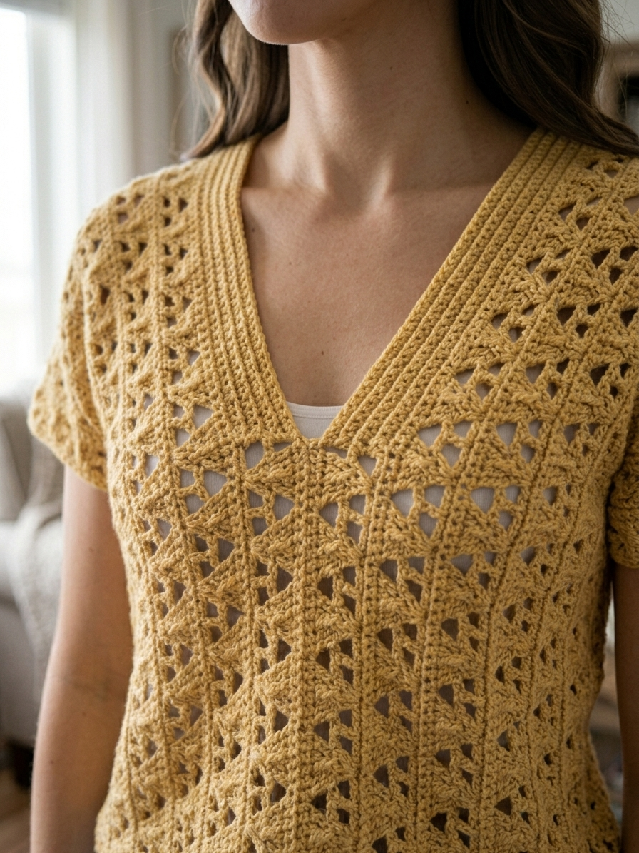 Moonlit Lace Tee Crochet Pattern