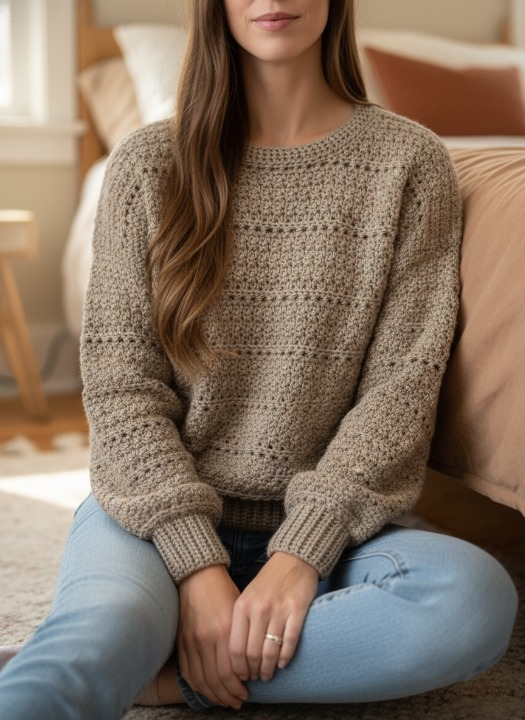 Cozy Drift Crochet Pullover Pattern