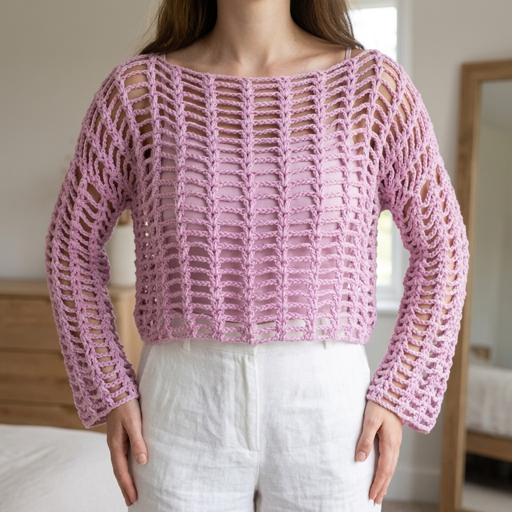 Breezewave Crochet Mesh Top Pattern