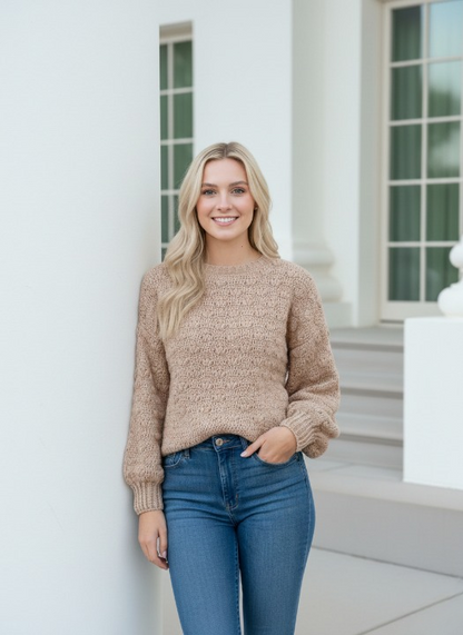 CLOUDWEAVE Puff Stitch Crochet Sweater Pattern