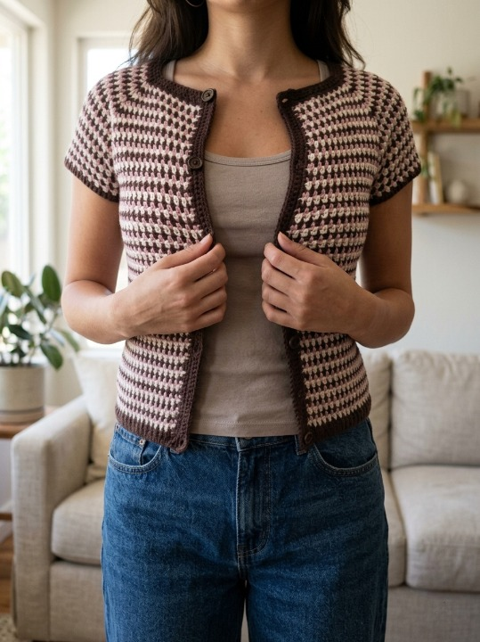 Aurora Raglan Crochet Cardigan Pattern