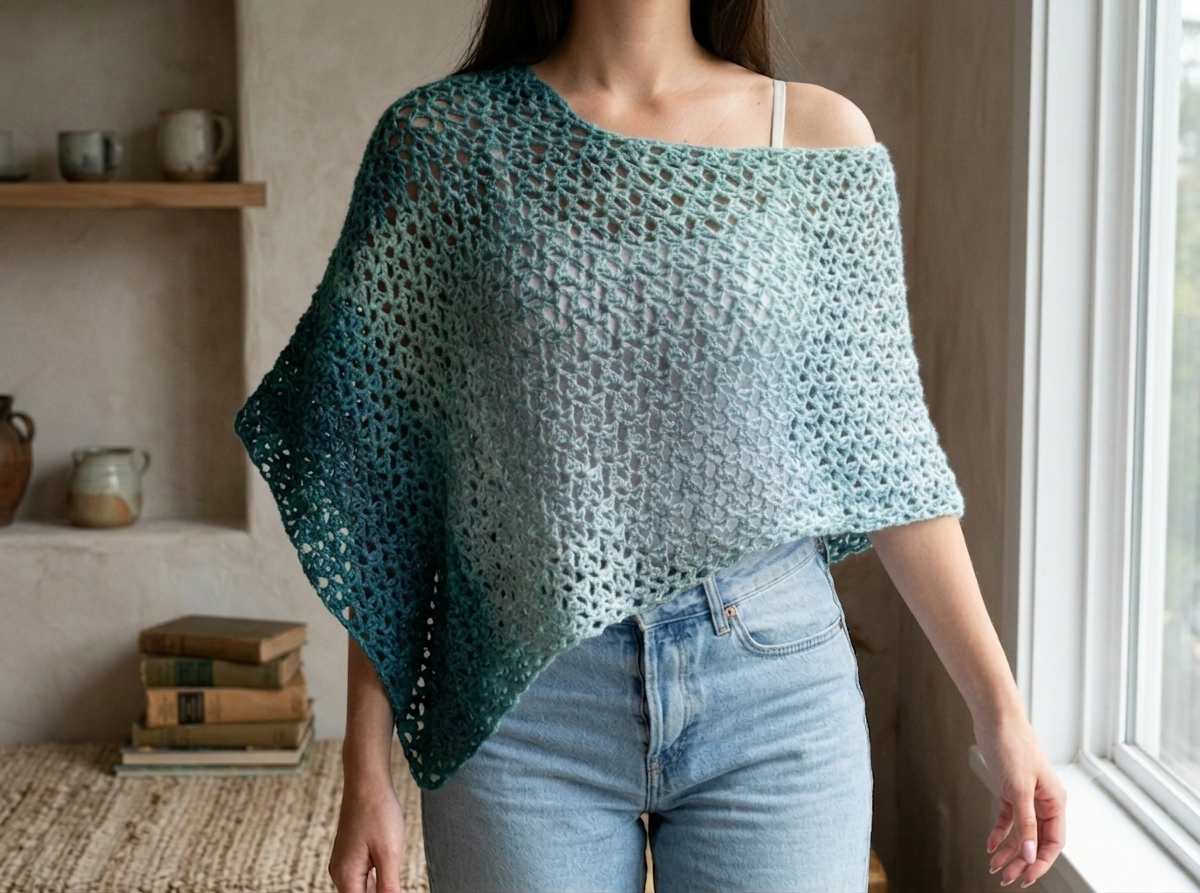 Aurora Lace Poncho Crochet Pattern