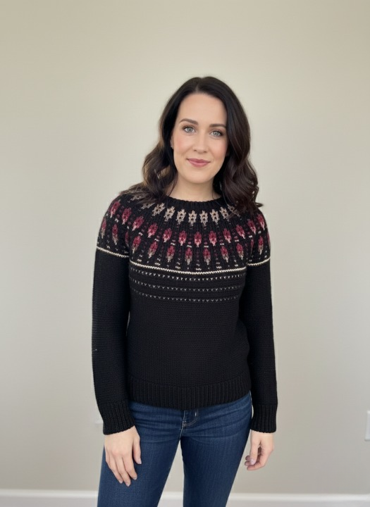 LuminaWeave Mosaic Sweater Pattern