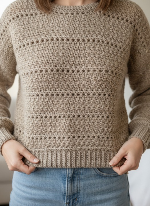 Cozy Drift Crochet Pullover Pattern