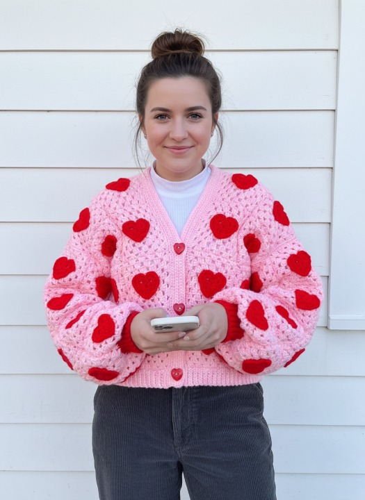 HEARTFELT Granny Square Cardigan Crochet Pattern