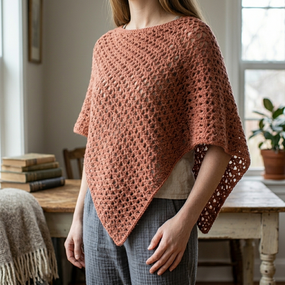Weekend Breeze Asymmetrical Poncho Crochet Pattern