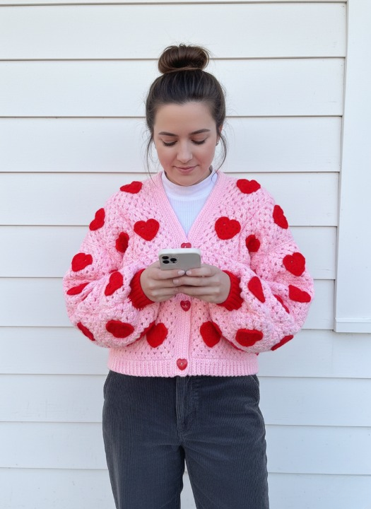 HEARTFELT Granny Square Cardigan Crochet Pattern