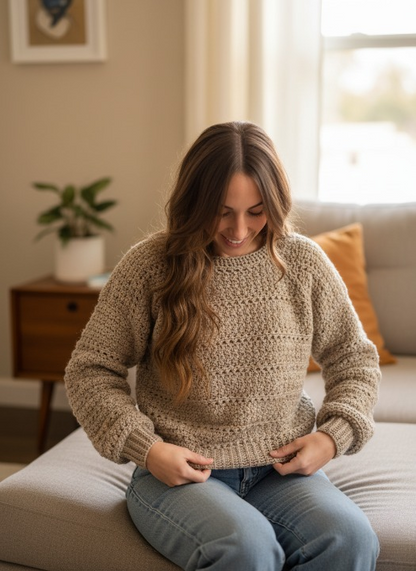 Cozy Drift Crochet Pullover Pattern