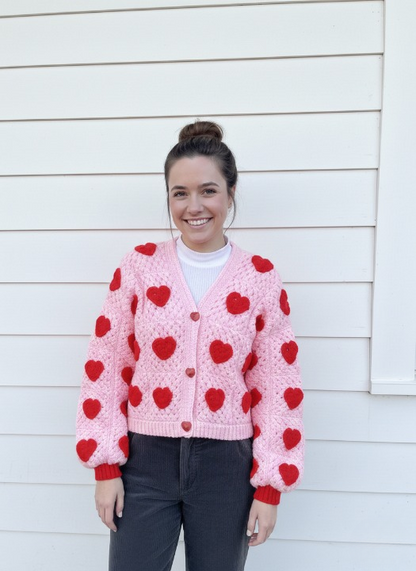 HEARTFELT Granny Square Cardigan Crochet Pattern