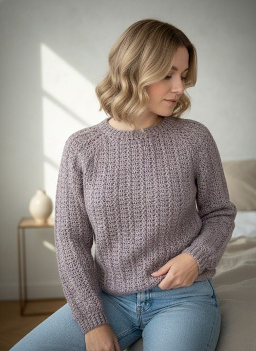 Mistweave Cable Yoke Sweater
