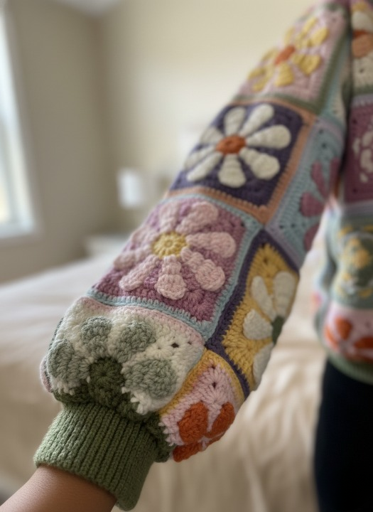 Daisy Granny Square Cardigan