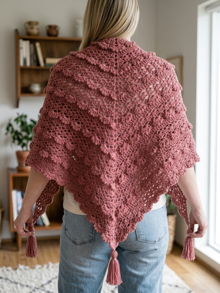Isabella Triangle Shawl Crochet Pattern