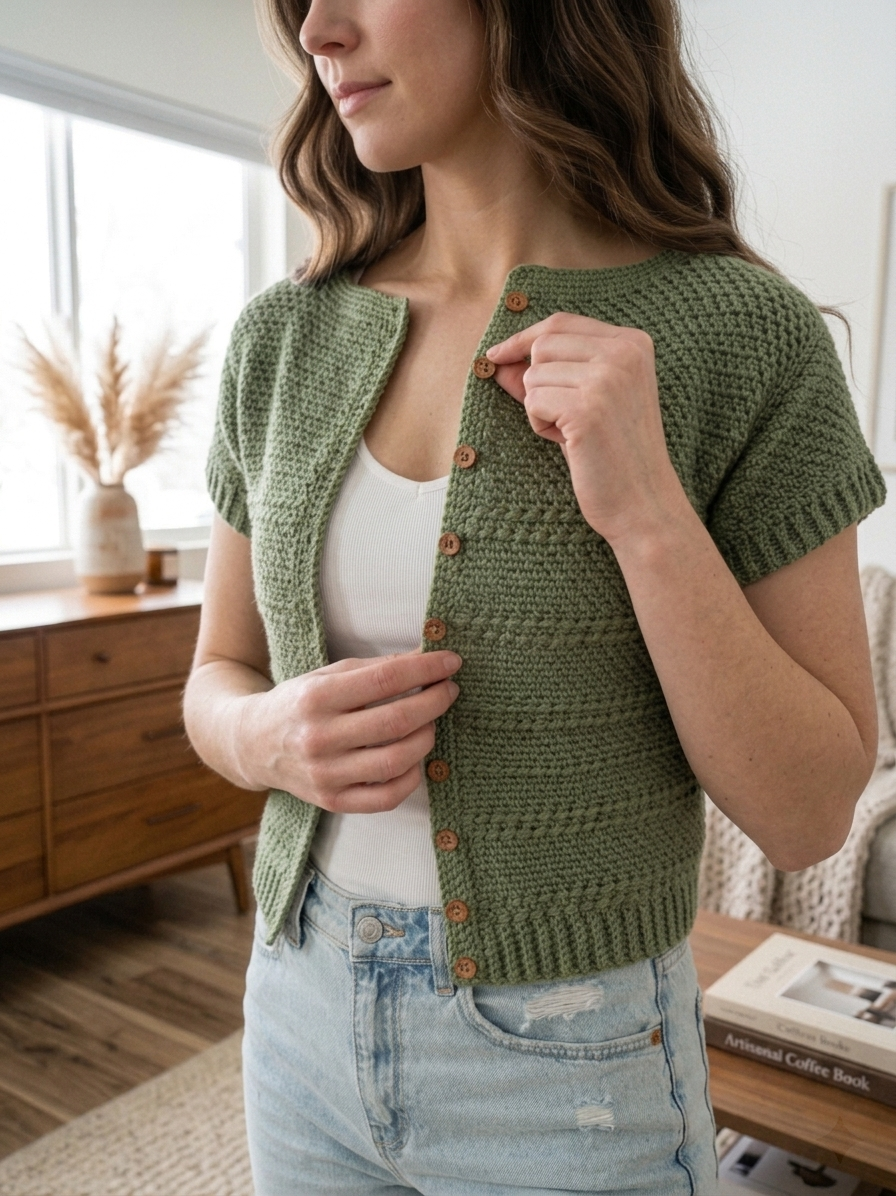 Meadow Mist Crochet Cardigan Pattern