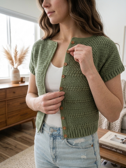 Meadow Mist Crochet Cardigan Pattern