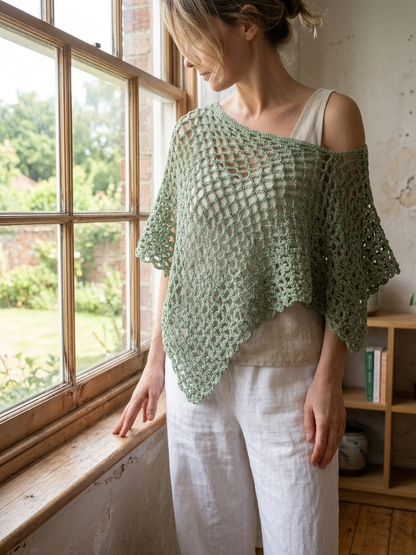 Willow Breeze Boho Poncho Crochet Pattern