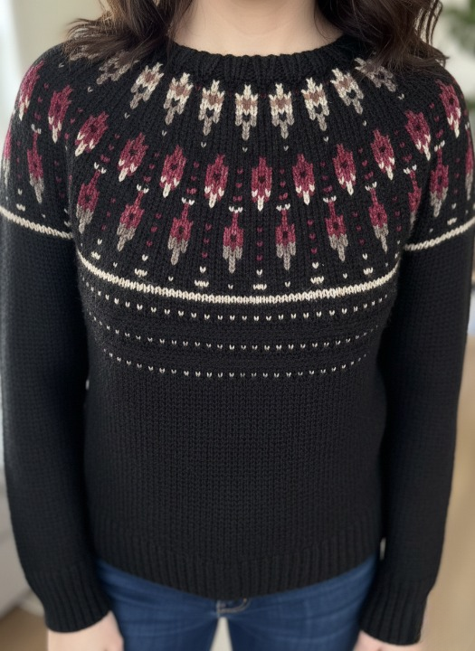 LuminaWeave Mosaic Sweater Pattern