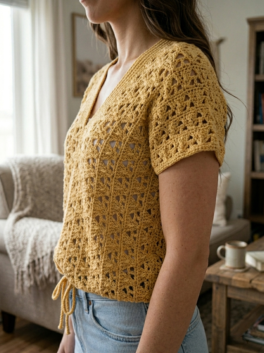 Moonlit Lace Tee Crochet Pattern